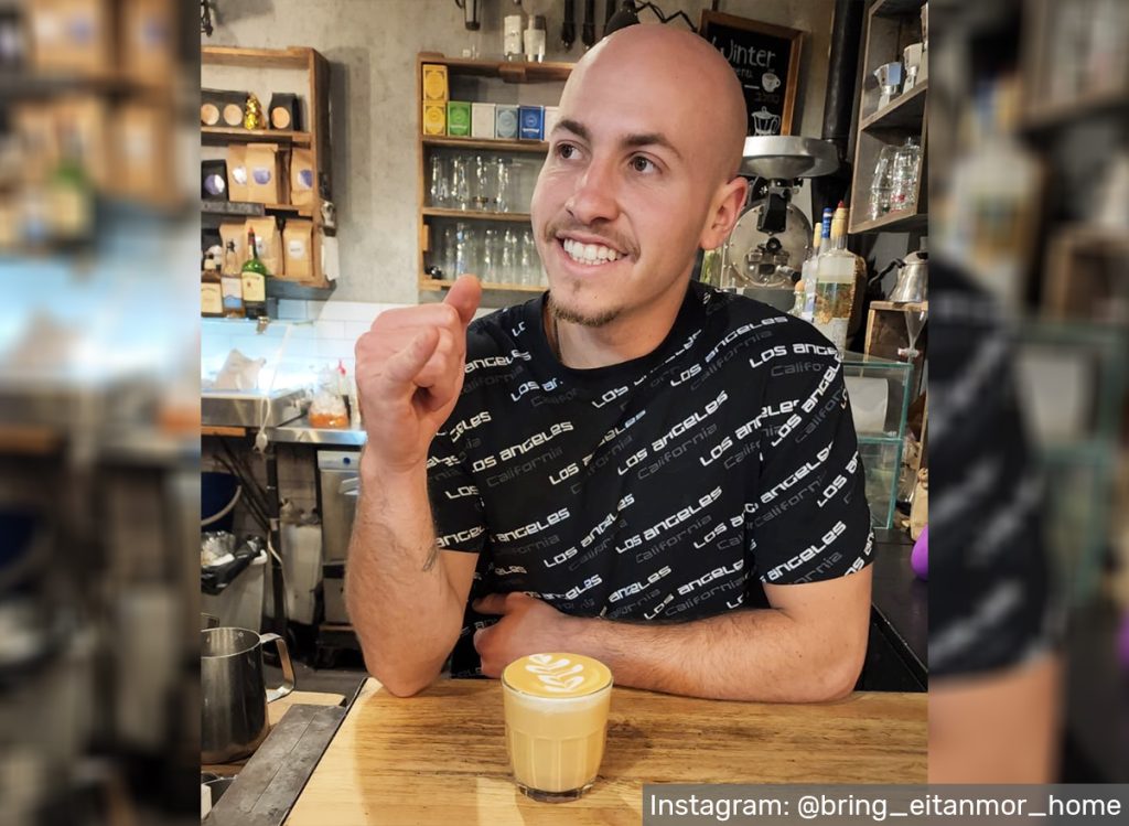 הבריסטה איתן מור עדיין חטוף בעזה. צילום: אינסטגרם @bring_eitanmor_home
