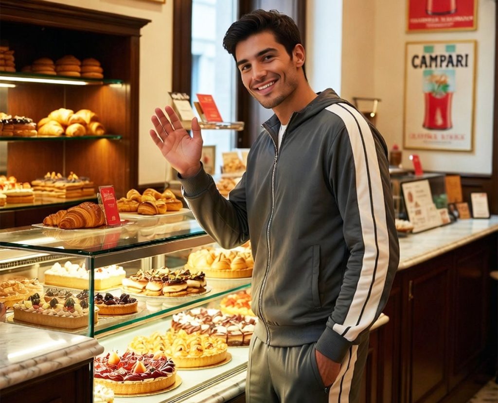 פלאשבק בפסטיצ'ריה במילאנו. אילוסטרציה