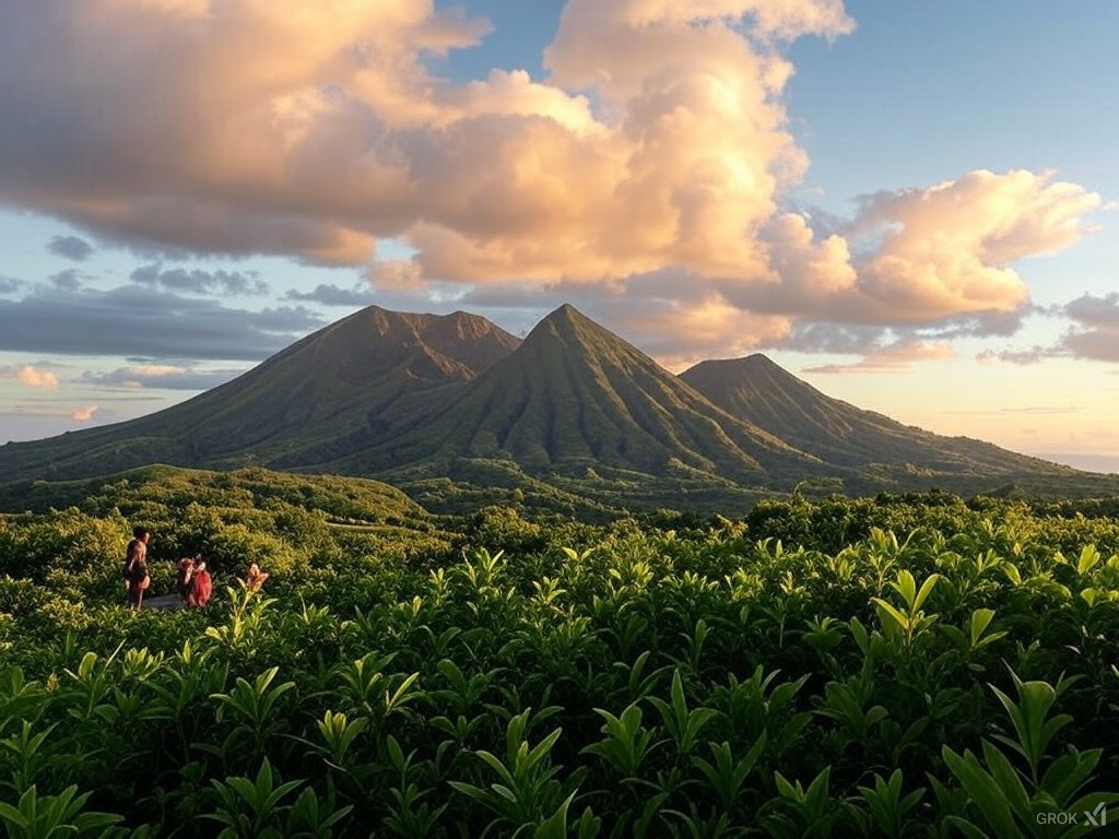 רכסים וולקניים באל סלבדור. אילוסטרציה