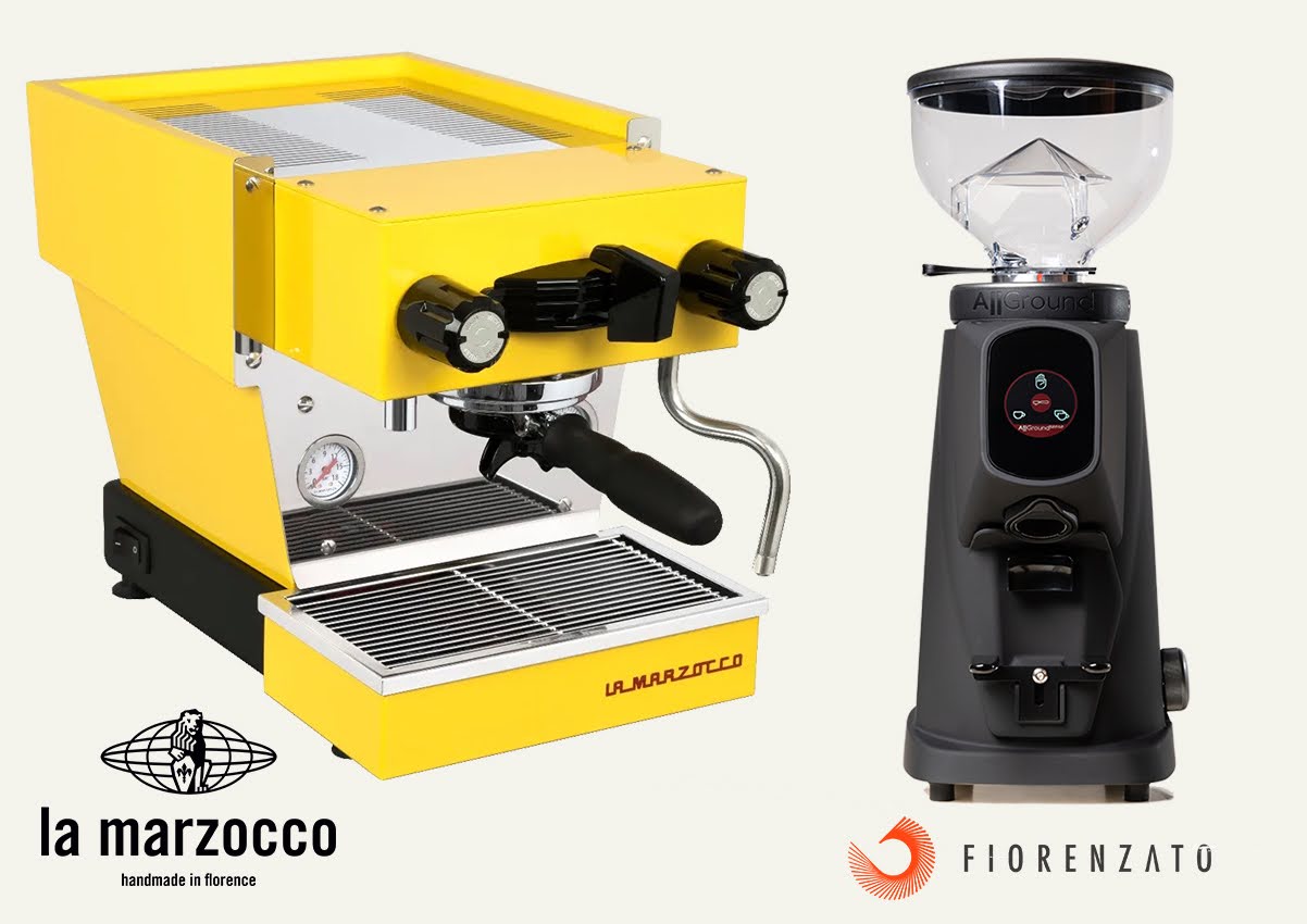 הפרסים לבריסטות הזוכים: מטחנת Fiorenzato לזוכה במקצה Semi-Pro, מכונת La Marzocco Linea Micra לזוכה במקצה Pro