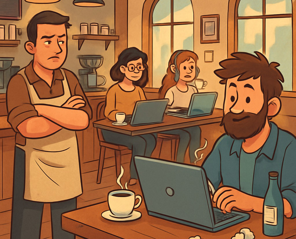 לעבוד עם לפטופ בבית קפה - טוב או רע לבעלי העסק?