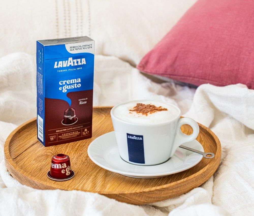 כוס קפוצ'ינו עם קפסולת Crema e Gusto Ricco. צילום: לוואצה