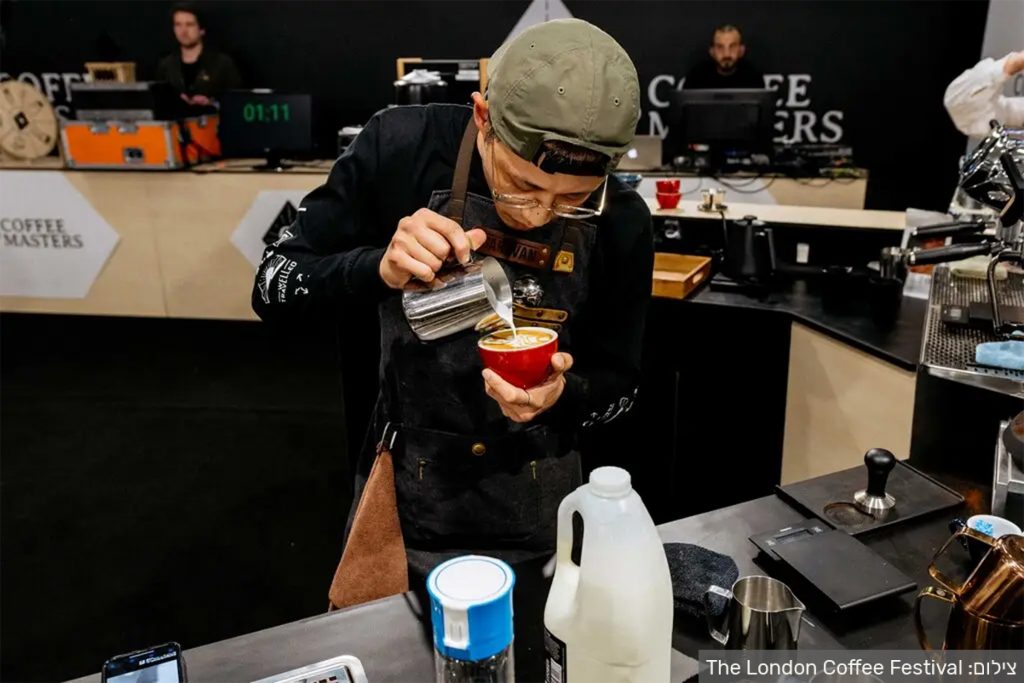 תחרות הבריסטות Coffee Masters בפסטיבל הקפה בלונדון 2023. צילום: באדיבות הפסטיבל