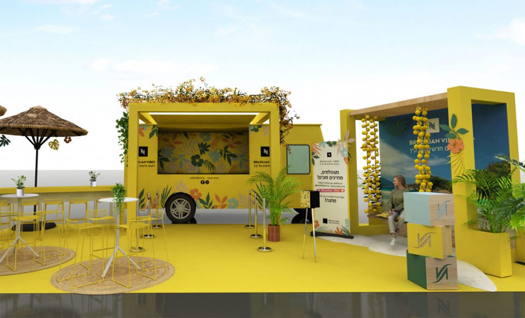 פופ-אפ משאית הקפה הברזילאית של נספרסו. באדיבות נספרסו