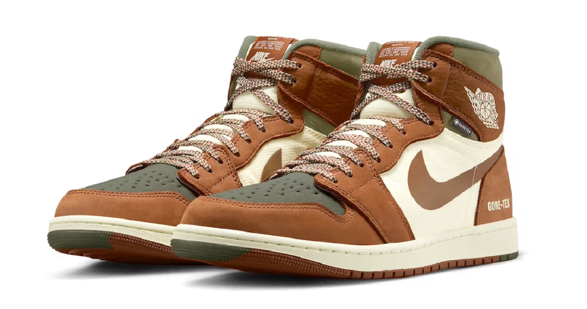 אייר ג'ורדן 1 אלמנט גורטקס, בצבעי קפה וזית. צילום: Nike