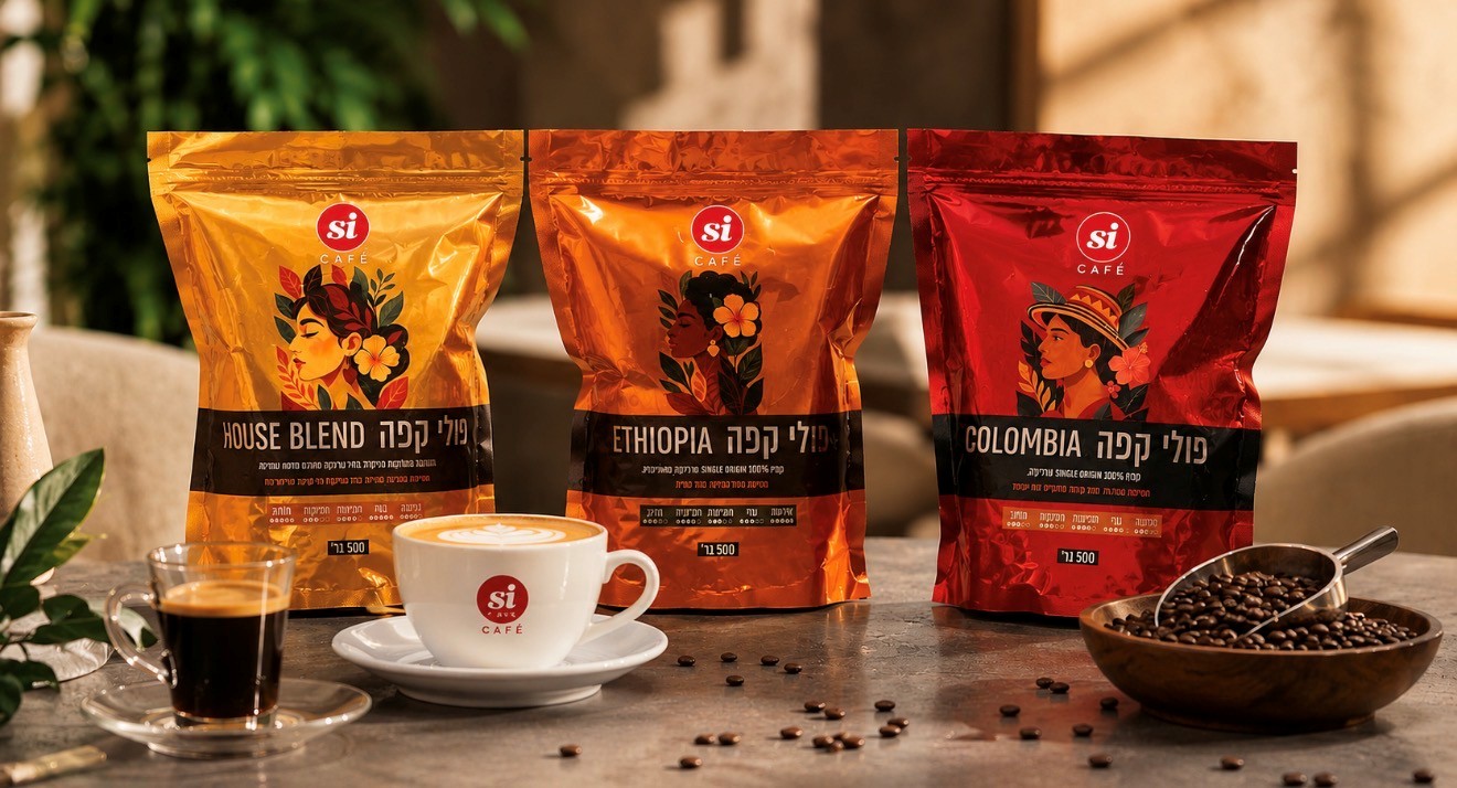 פולי קפה של רשת Si Cafe בקלייה מקומית (צילום: יח"צ)