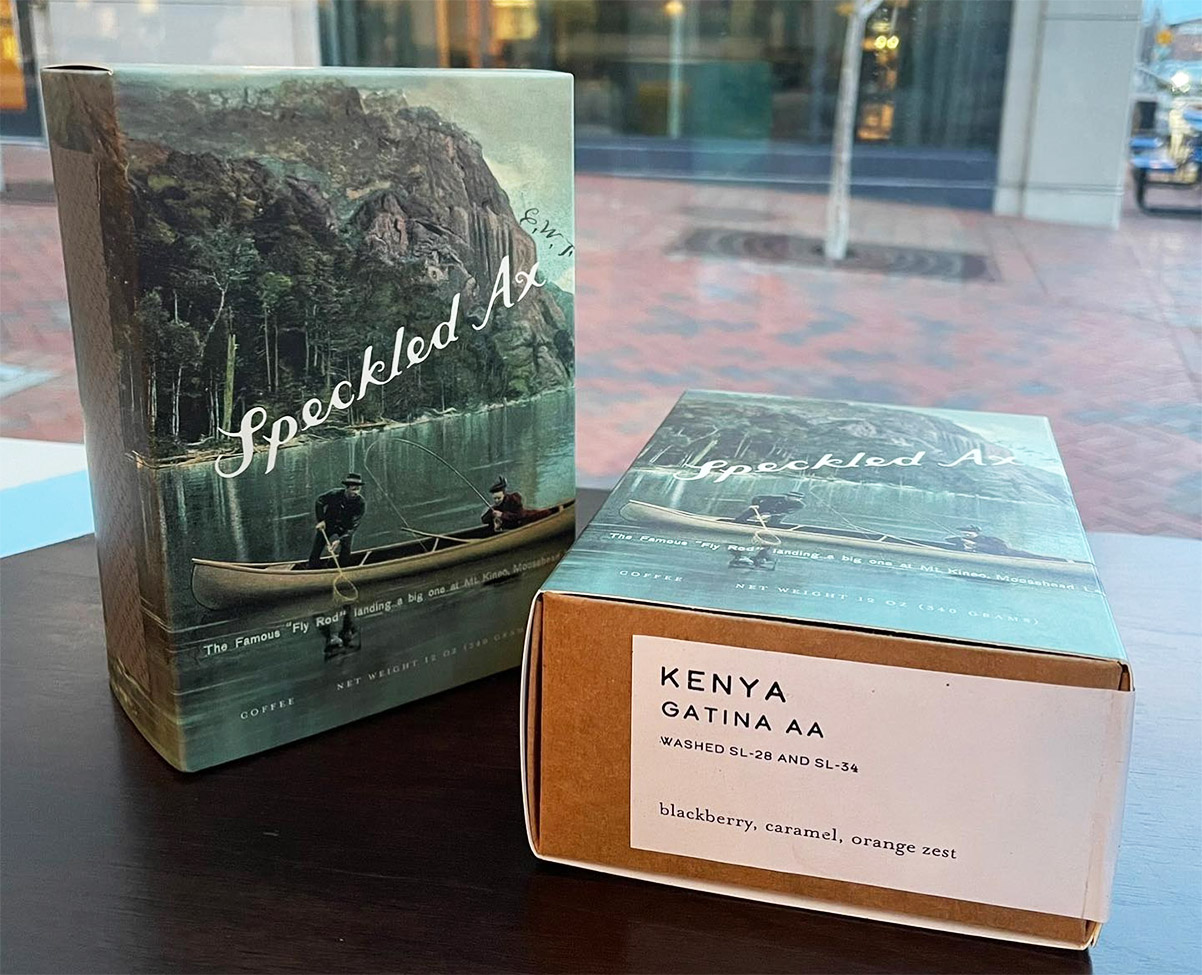 האריזה הזוכה בתחרות Coffee Design Awards 2024. צילום: Speckled Ax