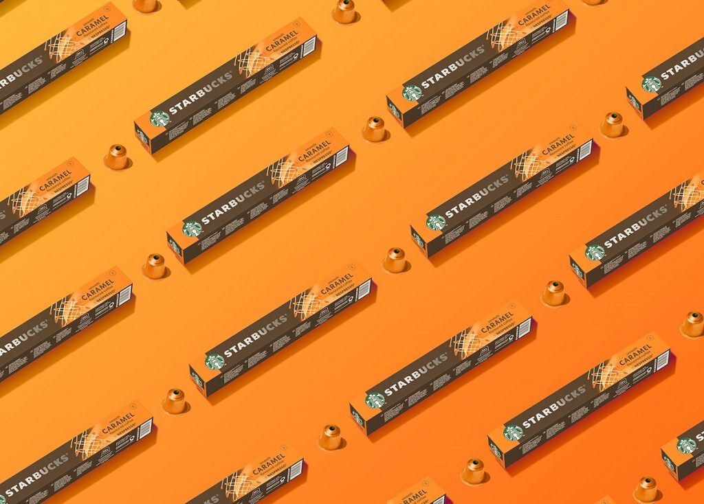 קפסולות קפה של סטארבקס בטעם קרמל. צילום: נסטלה