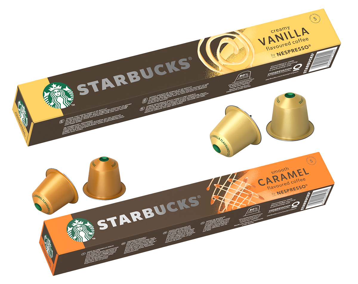 קפסולות קפה של סטארבקס בטעמי וניל וקרמל. צילום: נסטלה
