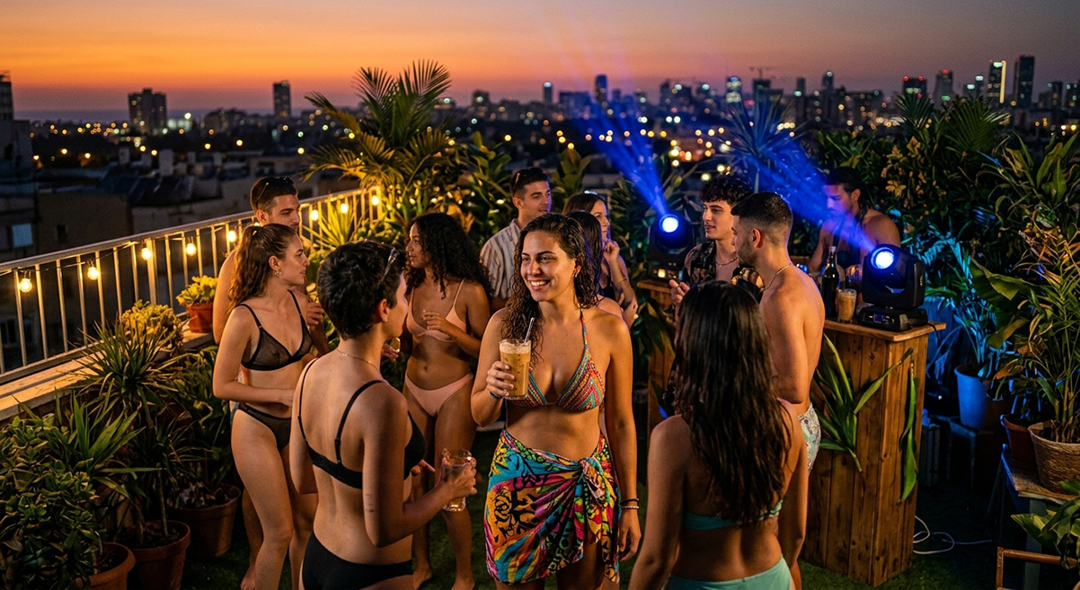 ג'ין לא מוכר וטוניק חם - לא צריך להסביר באיזה גג מדובר. אילוסטרציה