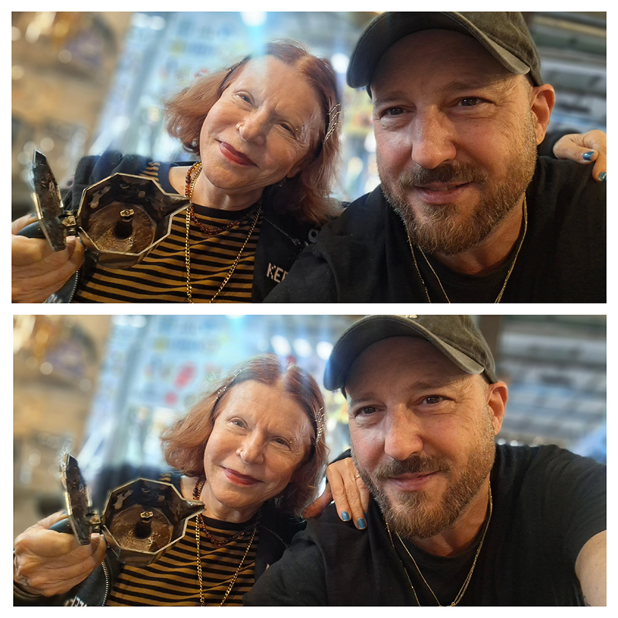 איתי שקד ומריה בשוק הכרמל (צילום: איתי שקד)