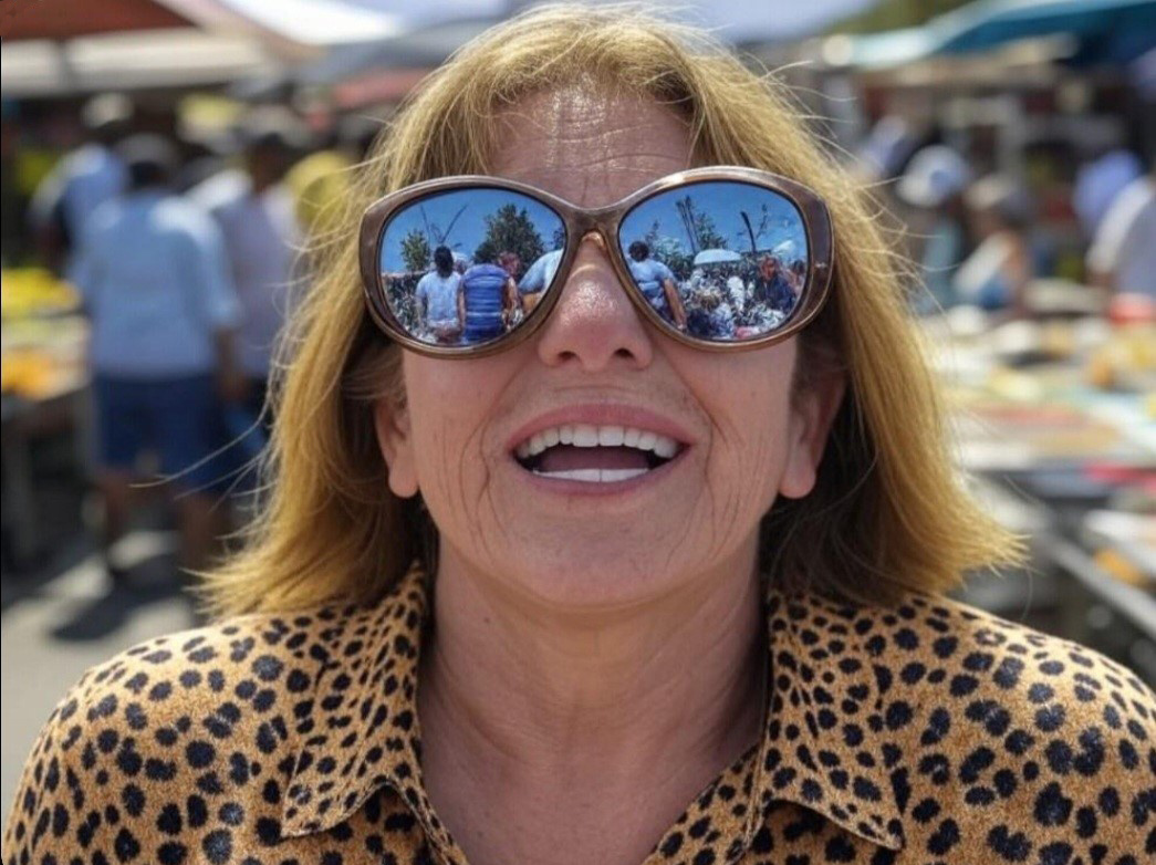 ירדנה הלקוחה משוק הכרמל. עיבוד AI: איתי שקד