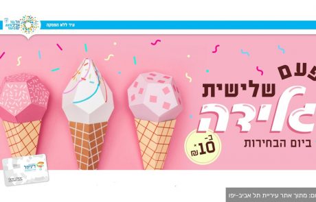 פעם שלישית גלידה: עיריות תל אביב וירושלים במבצעים ליום הבחירות