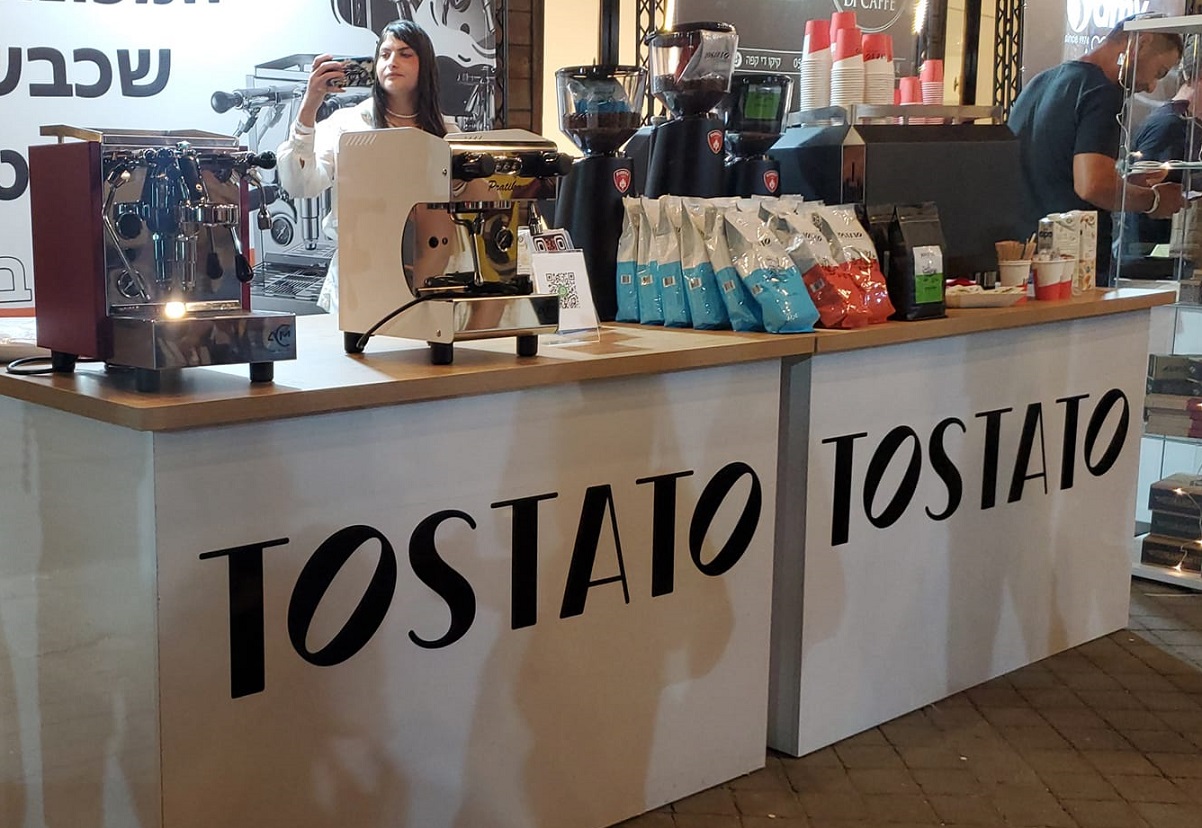 הדוכן של TOSTATO בפסטיבל הקפה בתל אביב. צילום: מהפייסבוק